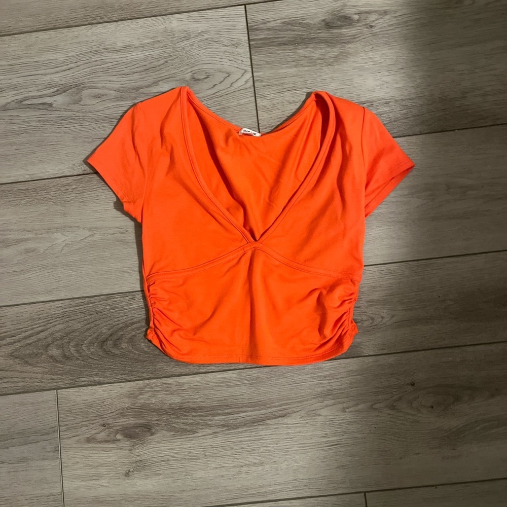 Orange garage crop top
